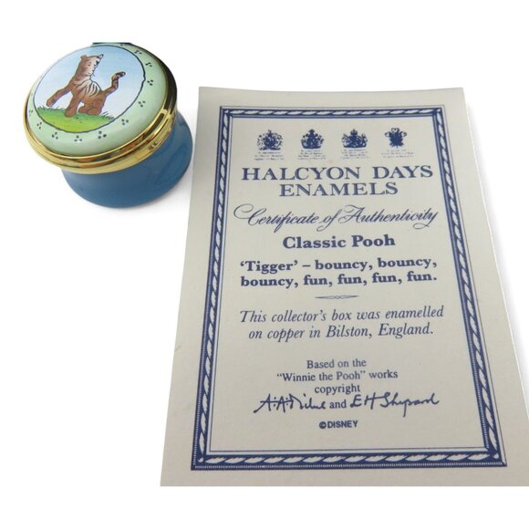 HALCYON DAYS Classic Pooh TIGGER Im The Only One Bilston Enamel England - Picture 5 of 10